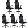 5PACK Ergonomická kancelárska stolička ARTEMIS, čierna (5 ks)
