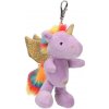 Plyšový prívesok jednorožec s karabínou Ylvi, trblietavé krídla