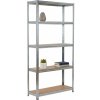 Zinkovaný kovový regál Mamutex Standard 1800x900x400 mm – 5 políc, nosnosť 875 kg