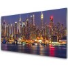 Sklenený obklad Do kuchyne Mesto mrakodrapy domy 100x50 cm