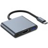 Tech-Protect V1 HUB adaptér USB / USB-C / HDMI, šedý