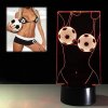 Beling 3D lampa,futbalová podprsenka , 7 farebná RCD652L