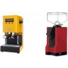 Gaggia New Classic E24, yellow + Eureka Mignon Silenzio, BL ferrari red