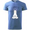 Yoga Llamaste - Klasické pánske tričko vyššej gramáže - 2XL ( Svetlomodrá )