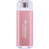 Transcend ESD300P 1TB, External SSD, USB 10Gbps, Type C, 1050MB/R, 950MB/W, růžový TS1TESD300P