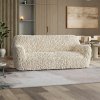 Bielastické poťahy VELVET béžové trojkreslo (š. 170 - 220 cm) Doprava zadarmo