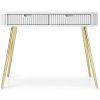 Piaski Toaletný stolík Zova 103 cm biely/zlatý