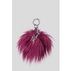 KĽÚČENKA KARL LAGERFELD K/SIGNATURE FAUX FUR KEYCHAIN FUCHSIA