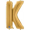 Balón písmeno K zlaté 66 cm