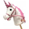 BABY MIX Hobby horse unicorn so zvukom a kolieskami Nia Baby Mix white