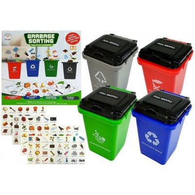 Mamido Ekologická hra Súprava na triedenie odpadu so 4 kontajnermi