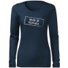 Dragowa Slim dámske tričko s dlhým rukávom made in slovakia tmavo modrá