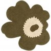 Marimekko Kúpeľňová predložka Unikko 73x74, zelená umber-krémová