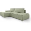 Rohová rozkladacia sedačka Fiord O - zelená Strana: Ľavá