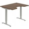 Pracovný stôl Motion Ergo, ZO, 2S, 120x70,5-120,5x90 cm, orech/sivá - 1 kus - 1 KS - základné - 60 mesiacov - elektrický polohovateľný - stôl - 90 cm - Hobis - 120 cm - Motion Ergo - 70,5 - 120,5 cm -