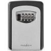 NEDIS NEDIS trezor na klíče/ kombinace Dial Lock/ 2 klíče/ vnitřní a venkovní/ hliník/ černo-šedý