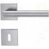 Dverové kovanie MP Lucia Square - HR (BN - Brúsená nerez), kľučka-kľučka, WC kľúč, MP BN (brúsená nerez)