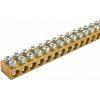 ELCON Mosadzná svorkovnica dvojradová NSCH 15x10x1000mm 125A, IP00 111x25mm2 pripojovacích miest