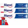 Signal White System Original zubná pasta 3x75ml + darčeková fľaša Signal
