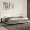 vidaXL Posteľný rám boxsping s matracom bledosivý 200x200 cm zamat 3144351