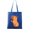 Kapybara s palcom hore - Taška bavlnená - 42 x 38 cm ( Kráľovská modrá )