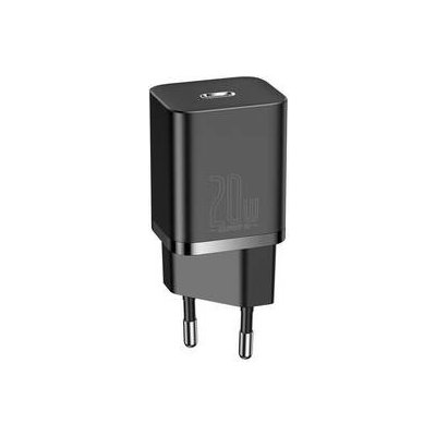 Nabíjačka do siete Baseus Super Si Quick Charger, 20W + USB-C/Lightning kábel 1m (TZCCSUP-B01) čierna