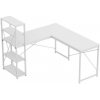 Rohový pracovný stôl s policami Leader 5.9 biely