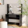 Kosmetický stolek s LED světly 100 x 40 x 135 cm MDF černý Černý 331540