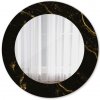 Čierny mramor Čierny mramor Okrúhle dekoračné zrkadlo na stenu lsdo-00272