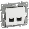 Legrand 764574 NILOÉ ZÁSUVKA 2XRJ45 CAT.6 UTP BIELA + predĺžená záruka na 3 roky