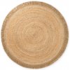 Hanse Home, Kusový koberec Jute Braided 106332 Natural Gold kruh, 150x150 (priemer) kruh, béžová, chodba / predsieň