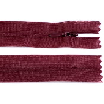 ZIPS špirálový krytý šírka 3mm dĺžka 35cm bordová