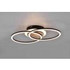 TRIO Reality R62783635 GIRO stropné svietidlo SMD LED 25W/3000lm 2700-6000K imitácia dreva, čierna, stmievateľné, diaľkový ovládač