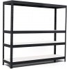 Policový regál Trestles RH 1500x1600x300, nosnosť 1200 kg, 4 police bílé Farba: čierna