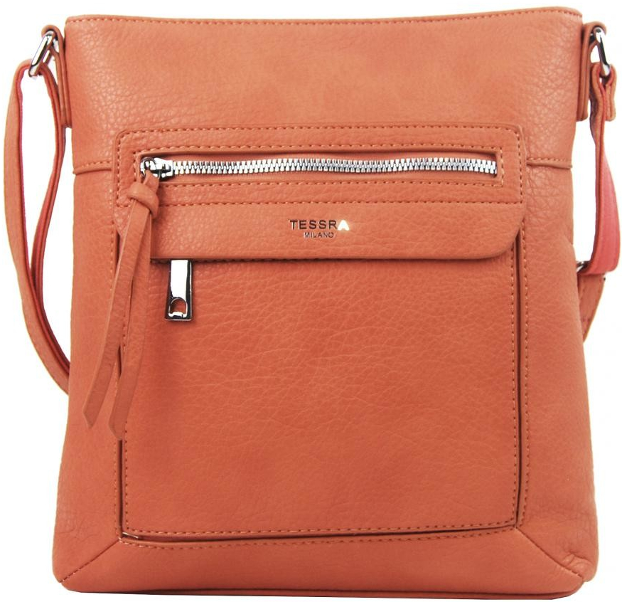 Barebag crossbody dámska kabelka tehlovo oranžová 5569-TS