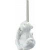 Wenko WC kefa a držiak Monkey Quiet 22 cm keramický biely