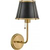 Elstead | Hinkley HK-CLARKE1-BR-BK - Nástenná lampa CLARKE 1xE27/40W/230V mosadz/čierna | ED0793