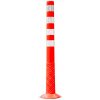 Červený plastový (TPU) reflexný stĺpik FLOMA BPD66 - priemer 8 cm, výška 100 cm
