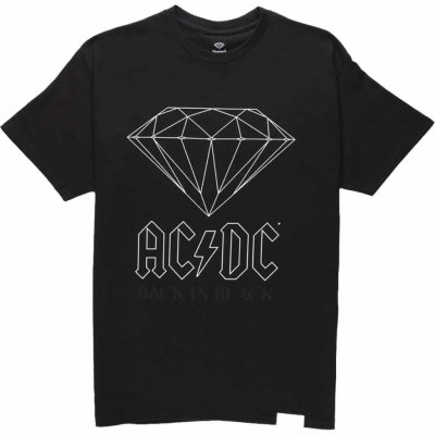 pánske tričko DIAMOND AC/DC BACK IN BLACK TEE Black XXXL