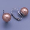 Náušnice guličky 12mm z chirurgickej ocele Swarovski elements Bronze Pearl (svetlo hnedá)