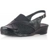 Dámske čierne kožené sandále Gift Z441 42