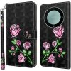 Peňaženkové 3D puzdro na Honor Magic5 Lite - Rose