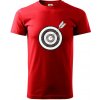 Terč na lukostreľbu - Klasické pánske tričko vyššej gramáže - XL ( Červená )