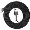 Baseus dátový kábel Cafule Lightning 2m 1,5A šedo-čierny - Baseus CALKLF-CG1 USB-A na Lightning, 2m, černý