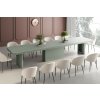 Luxusný rozkladací jedálenský stôl Amore Colore PORTOFINO zelena mat Kašmír