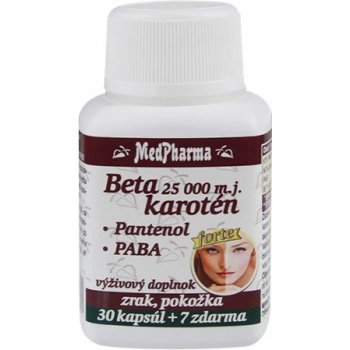 MedPharma Beta karoten 25 000 m.j. Pant.+PABA 37 tabliet