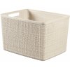 Úložný box Curver Košík Jute L - béžový, objem 5 l, 36×28×23 cm, plast, otvory vo výplete (245373)