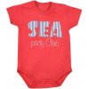 Dojčenské letné body Koala Sea Party červené 68 (4-6m)