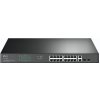 TPL TP-Link TL-SG1218MP sieťový prepínač Nespravované Gigabit Ethernet (10/100/1000) Podpora napájania cez Ethernet (PoE) 1U Čierna