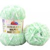Himalaya příze Dolphin Baby Colors 80431 pastelově zelená s bílou
